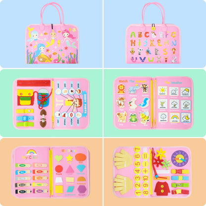 Montessori Sensory Toys Busy Board for Toddlers Promoting Motor Educational Activity Life Skills Learning for Kids With Autism