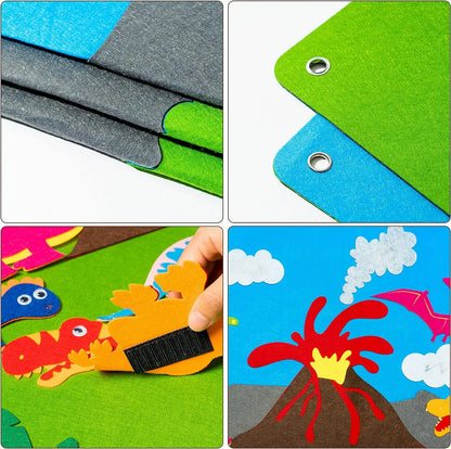 Montessori Felt Board Story Set Toys Preschool Learning Activities Board toys Outer Space Scientific Cognition Party Decorations