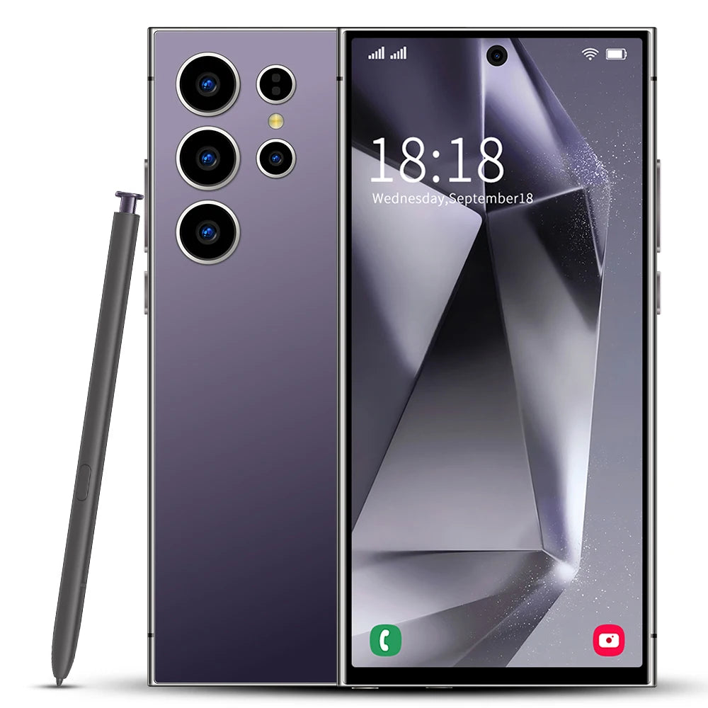 New S25 Ultra+ Smartphone 5G Signal 16GB+1TB Android 13 8000mAh phone Face Recognition Fingerprint unlocking Fast shipping