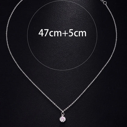 Stonefans Fashion Large Round Rhinestone Necklace Thin Chain for Women Simple Clavicle Necklace Choker Jewelry Accessories