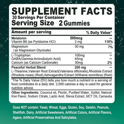 Melatonin Gummies - Promote Rapid Sleep, Improve Sleep Quality, and Enhance Immunity - 60 Gummies