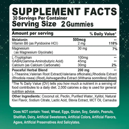 Melatonin Gummies - Promote Rapid Sleep, Improve Sleep Quality, and Enhance Immunity - 60 Gummies
