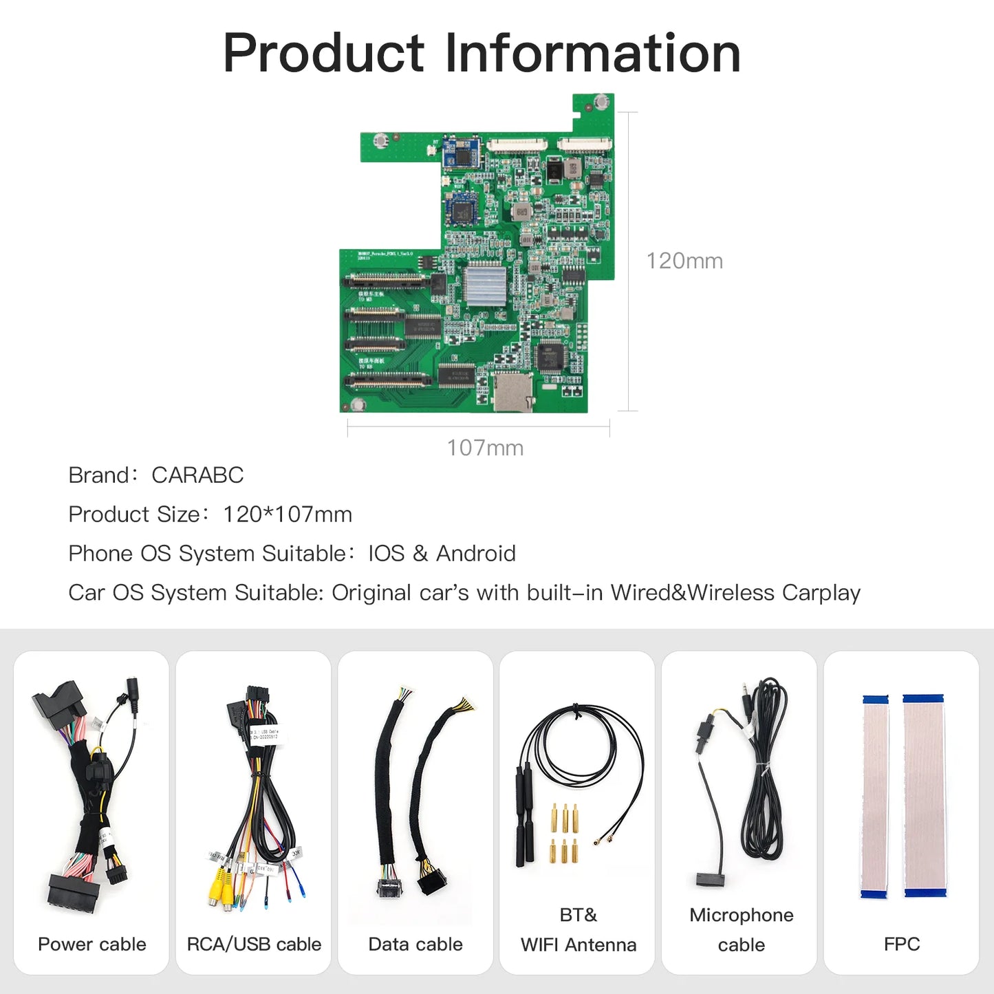 CARABC Wireless Carplay Android Auto Fits For Porsche PCM3.1 Panamera Cayenne Cayman Macan Boxster 911 991 718 Reverse Camera
