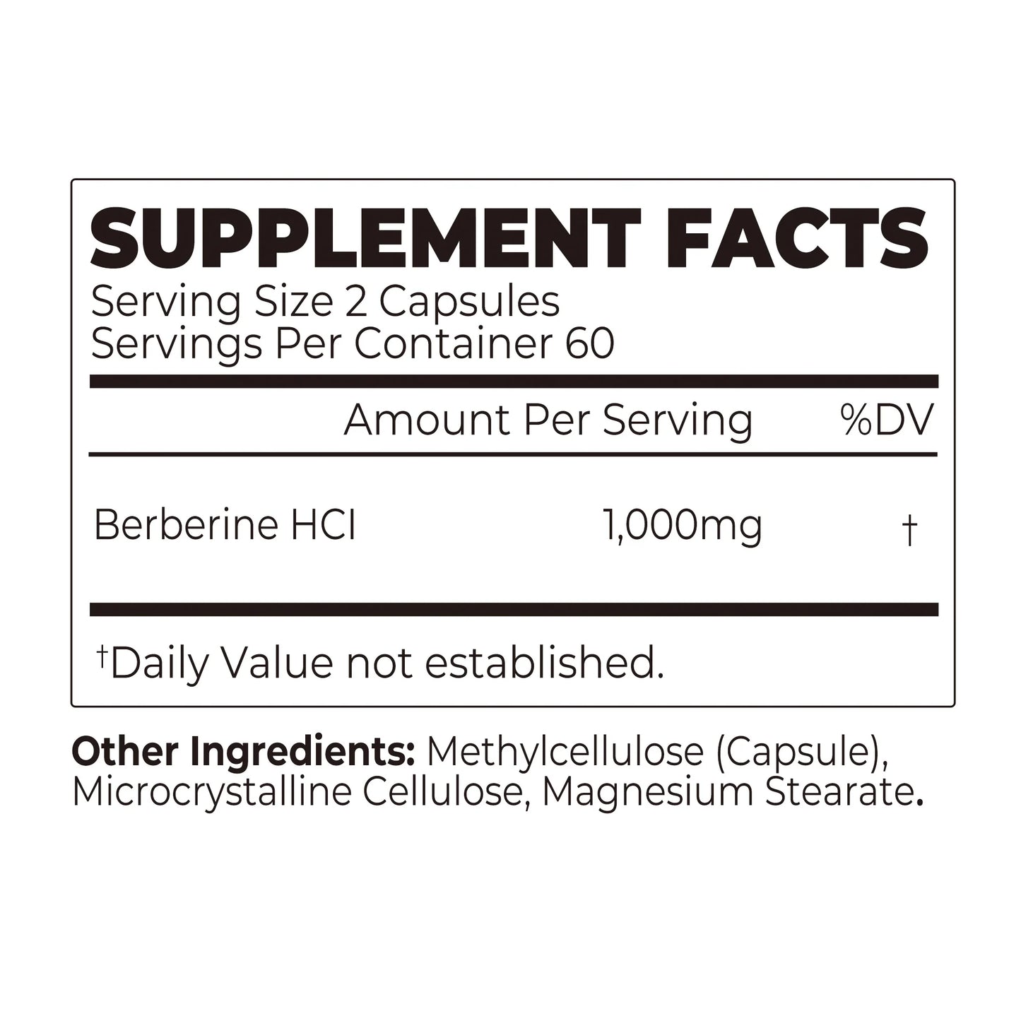 Berberine - Blood Sugar Balance, Supports Cardiovascular and Digestive Health, Antioxidant - 120 Capsules