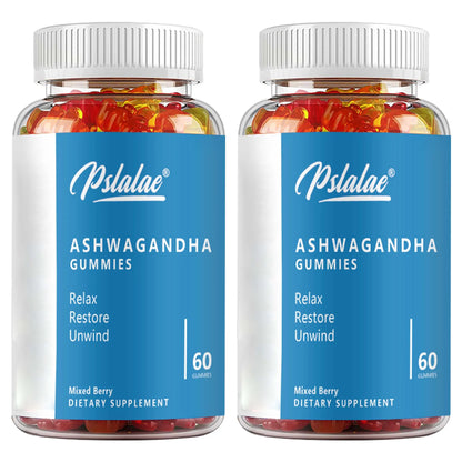 Ashwagandha Gummies - Relieve Stress and Mood, Help The Brain Improve Memory, and Improve Sleep Health - 60 Gummies