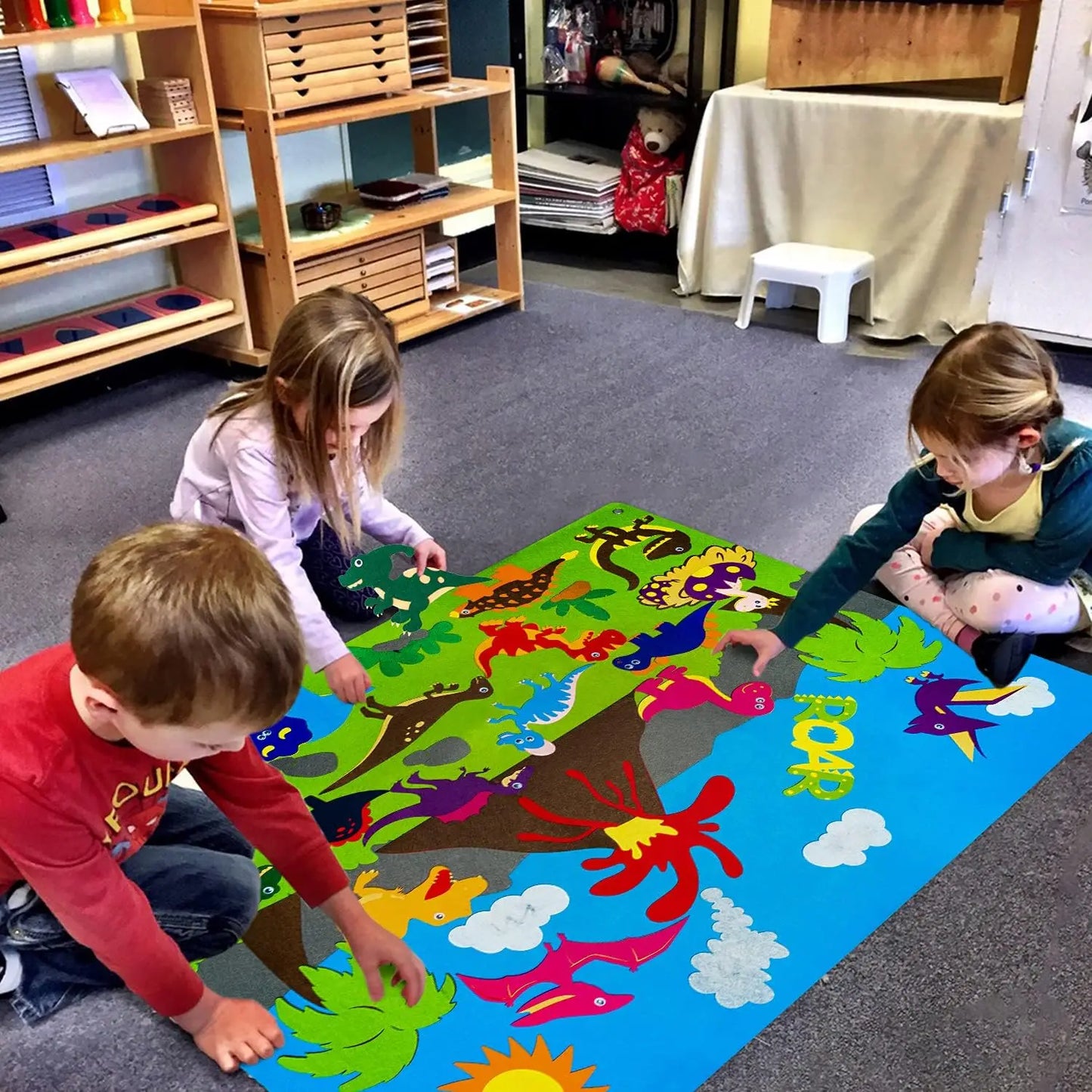 Montessori Felt Board Story Set Toys Preschool Learning Activities Board toys Outer Space Scientific Cognition Party Decorations