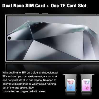 New S25 Ultra+ Smartphone 5G Signal 16GB+1TB Android 13 8000mAh phone Face Recognition Fingerprint unlocking Fast shipping