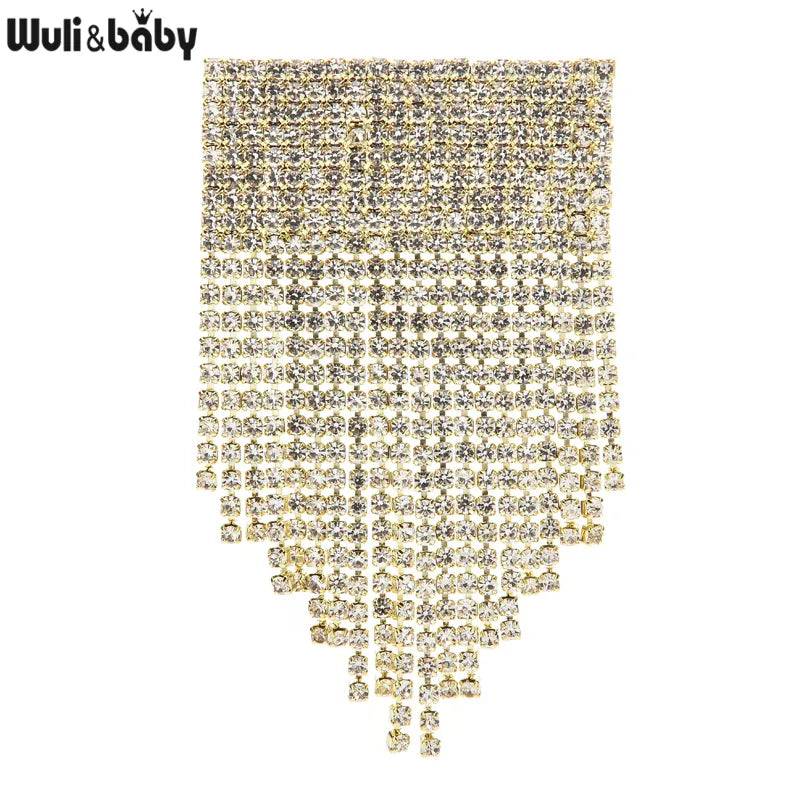 Sparking Gold & Silver Rhinestone Tassels