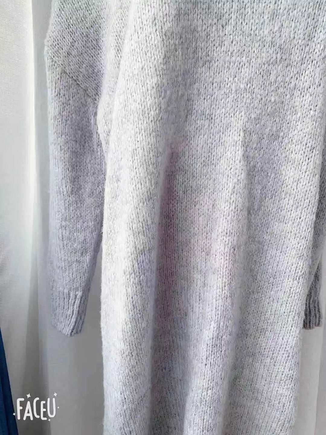 Winter Women Dress Fall Sweater Women Dress Long Sleeve Knitted Dresses Maxi Vintage Oversize Dresses Knitting Thick Warm Purple