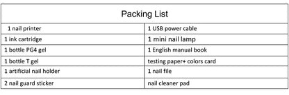 2024 Portable automatic 3d nail printer digital nail printer machine M1 for nail spa and nail salons professional nail printer