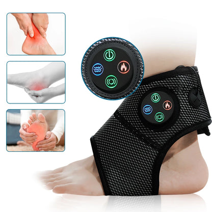 Smart Air Pressure Foot Massager Electric Ankle Brace Hot Compress Heating Multifunctional Vibration Pain Relief massageador