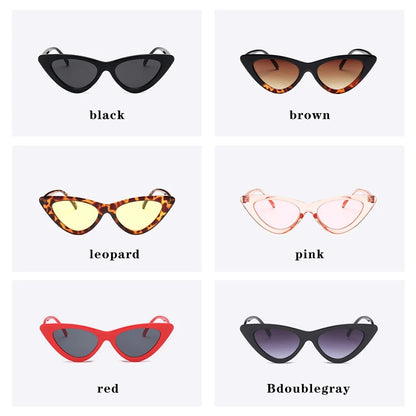 New fashion cute sexy women's sunglasses cat eye female retro brand designer triangle small sunglasses female uv400