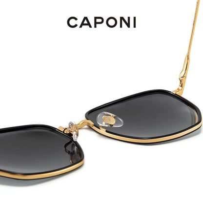 CAPONI Women's Sunglasses Fashion Polarized Sun Glasses For Female Trending Retro Brand Eyewear UV400 Protect Shades CP31016