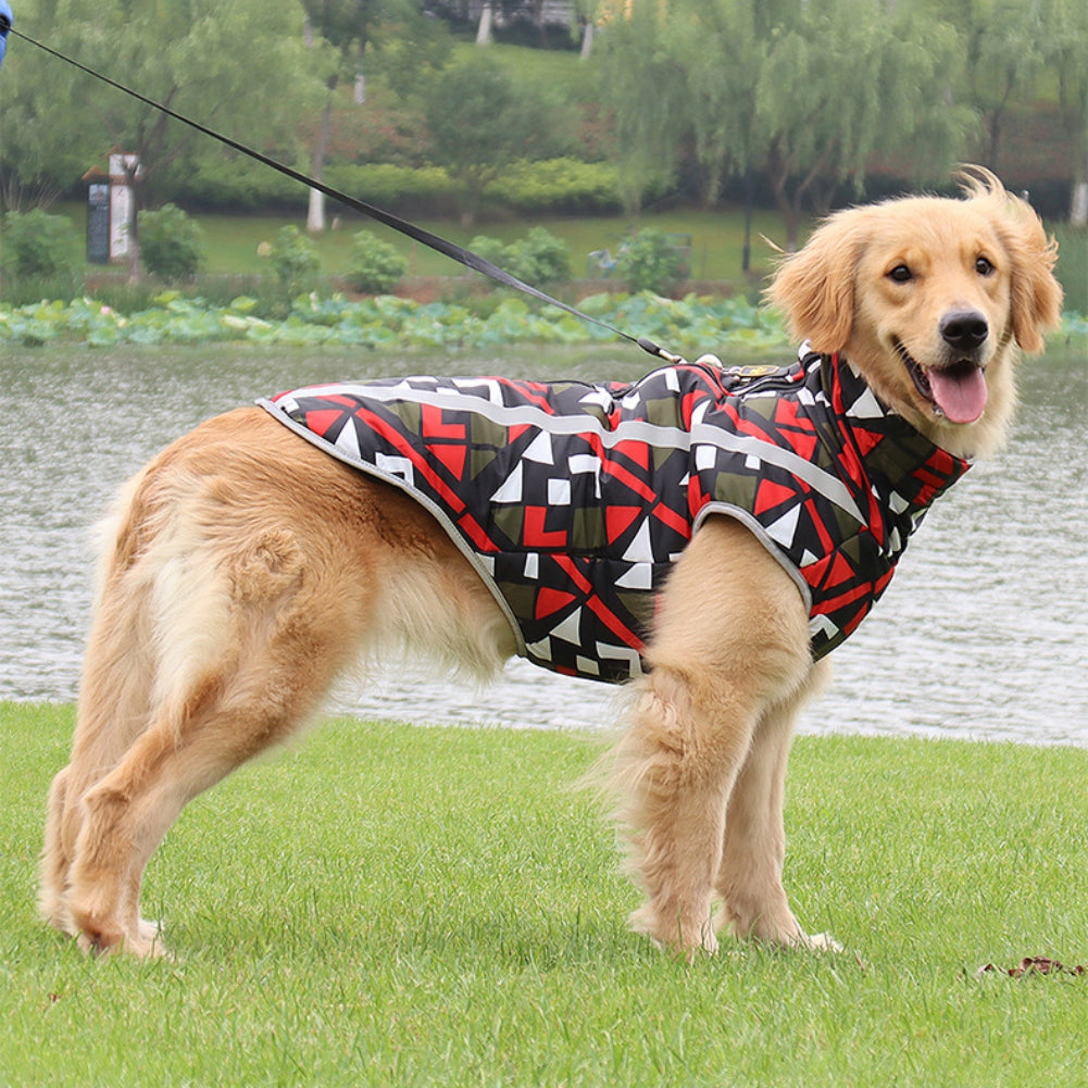 Winter Warm Dog Clothes Colorful Reflective Waterproof Jacket Fleece Thicken Coat Clothing for Small Medium Large Big Dogs