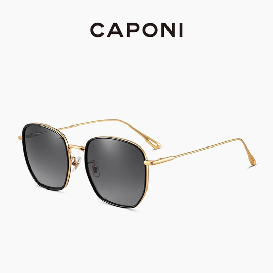 CAPONI Women's Sunglasses Fashion Polarized Sun Glasses For Female Trending Retro Brand Eyewear UV400 Protect Shades CP31016