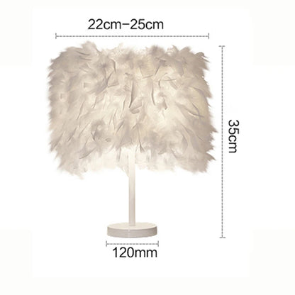 Feimefeiyou modern Creative Feather Lamp e27 Table Lamp for Baby Kids Children Bedroom Droplight Lighting Decor small size