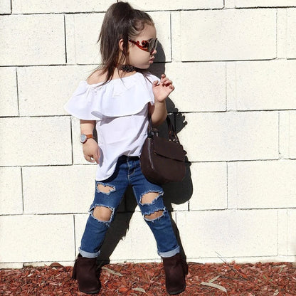 Children Sets for Girls Fashion 2025 New Style Girls Suits for Children Girls + Headband 3pcs. Set Cute Girls