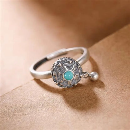 Vintage Spinner Rings Jewelry For Women Finger Ring women's Rings Trend Rotatable Lotus Anti Stress Buddhism Ring Anillos Mujer