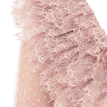 2022 New Summer Women Bandage Mini Pink Dress Sexy V Neck Long Sleeve Backless Elegant Lace Bodycon Club Party Dress Vestidos