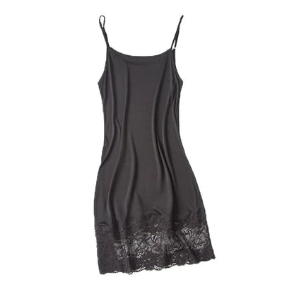 Silk Knitted Silk Dungaree Dress Slip Dress Lace Underskirt Nightdress 2021 New Fashion Women's Clothing