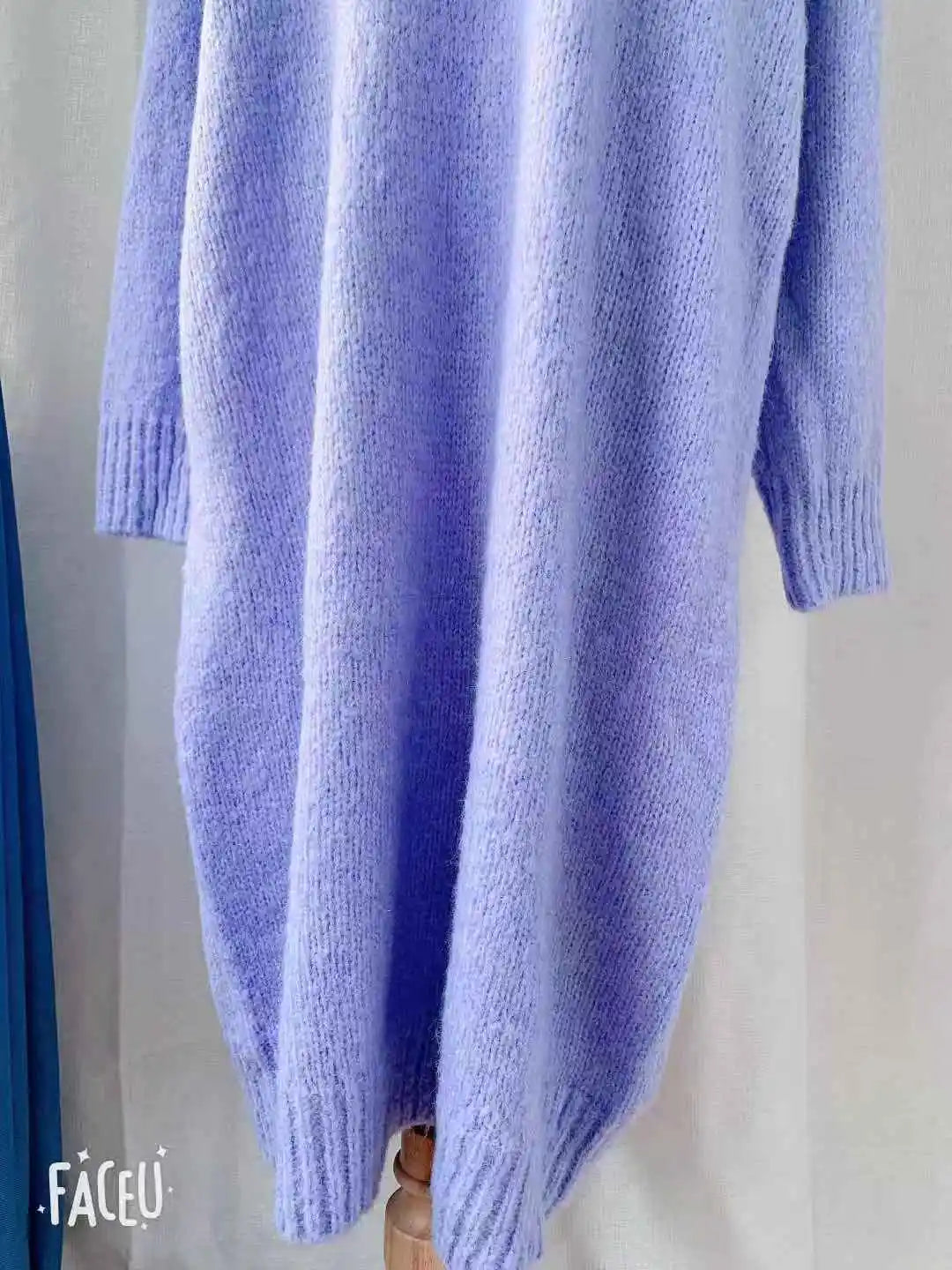 Winter Women Dress Fall Sweater Women Dress Long Sleeve Knitted Dresses Maxi Vintage Oversize Dresses Knitting Thick Warm Purple