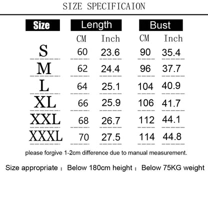 Size chart for womens Halloween shirt long sleeve with measurements in centimeters and inches