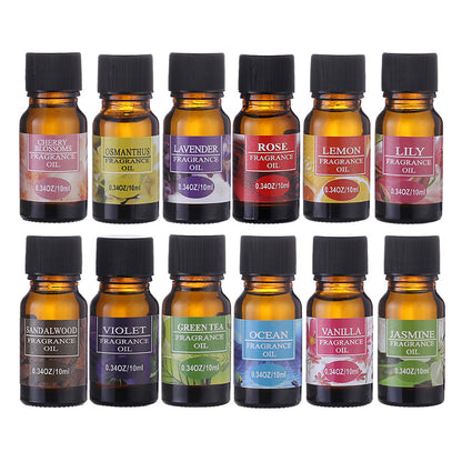 10ml/bottle Essential Oils For Aroma Diffuser Air Humidifier Aromatherapy Water-soluble Oil 12 Kinds Of Fragrance To Choose L5