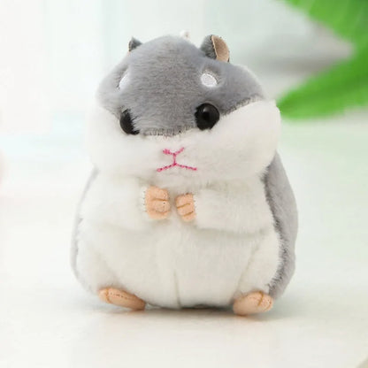 10CM Mini Fluffy Hamster Keychain Women Girl Cute Pompom Rabbit Key Chain On Bag Car Trinket Jewelry Wedding Party Kids Toy Gift
