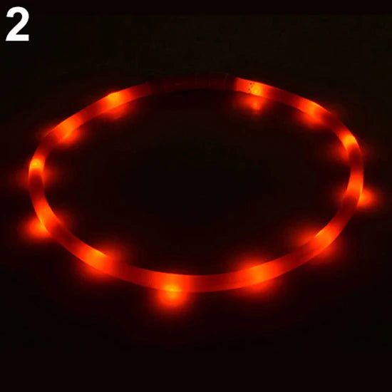 HOT SALE 70CM USB Rechargeable LED Flashing Light Band Glow Safety Belt Pet Cat Dog Puppy Collar PVC Water Resistant Pets Supply