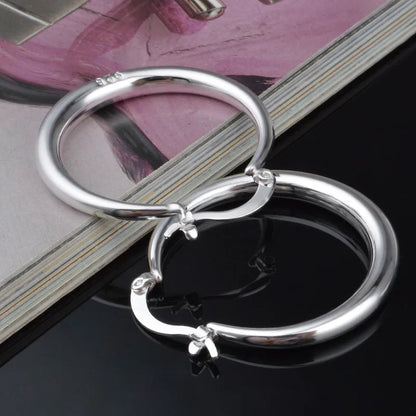 Wholesale Fashion Jewelry 925 Sterling Silver Earrings Smooth Round Earrings, Women'S Jewelry Gifts