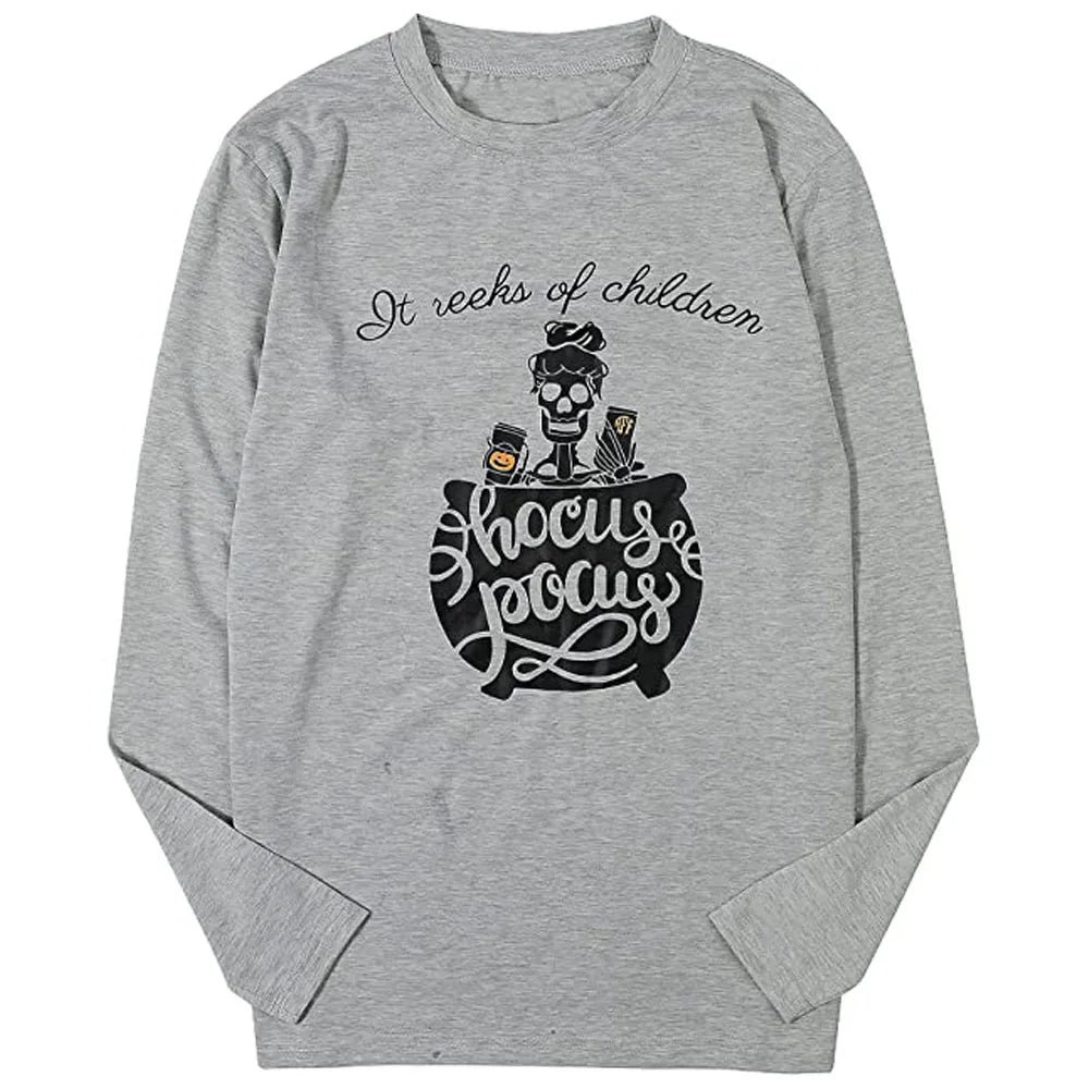 EtherealBe womens Halloween shirt long sleeve with spooky graphic and text design for festive celebrations