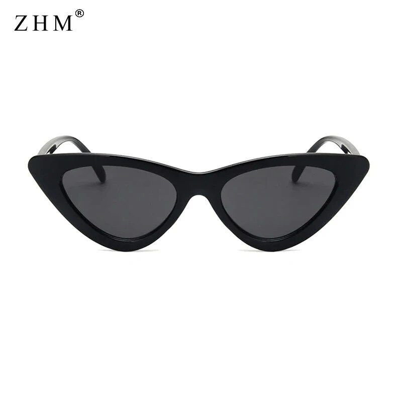 New fashion cute sexy women's sunglasses cat eye female retro brand designer triangle small sunglasses female uv400