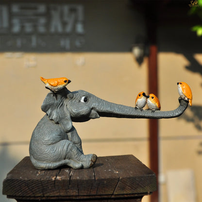 Everyday collection lucky elephant figurines fairy garden animal ornaments home decor tabletop decoration souvenir crafts