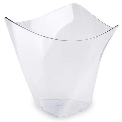 10 Pieces x Home Party Wedding Disposable Plastic Tableware Supplies, 75*62mm/100ml Mini Twisted Dessert Cup
