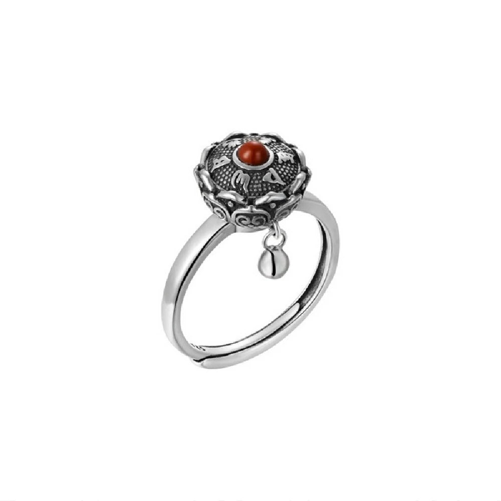 Vintage Spinner Rings Jewelry For Women Finger Ring women's Rings Trend Rotatable Lotus Anti Stress Buddhism Ring Anillos Mujer