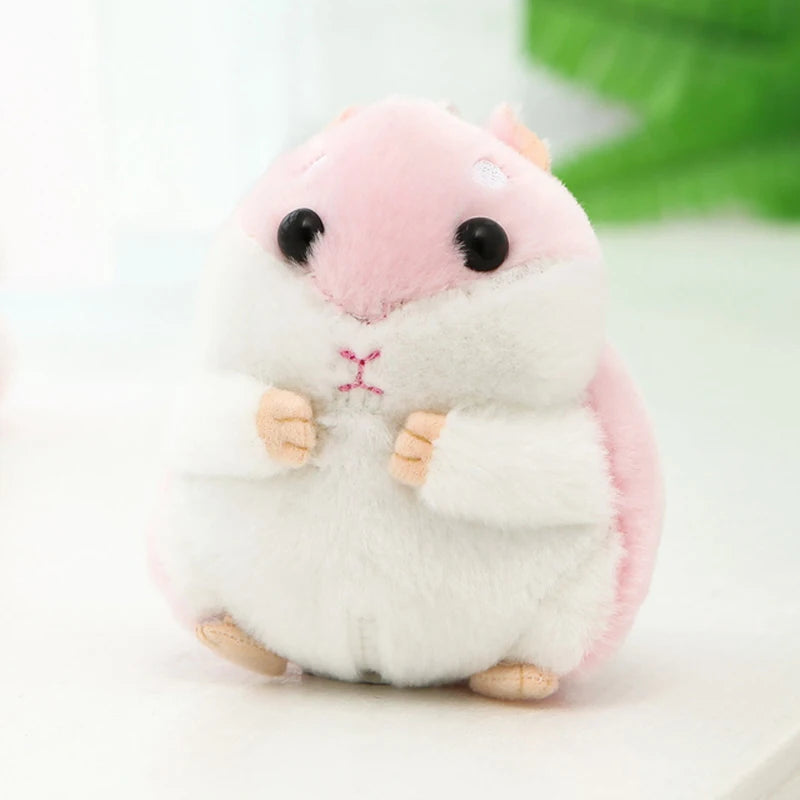 10CM Mini Fluffy Hamster Keychain Women Girl Cute Pompom Rabbit Key Chain On Bag Car Trinket Jewelry Wedding Party Kids Toy Gift