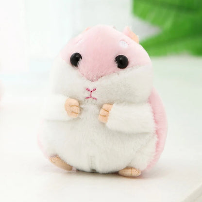 10CM Mini Fluffy Hamster Keychain Women Girl Cute Pompom Rabbit Key Chain On Bag Car Trinket Jewelry Wedding Party Kids Toy Gift