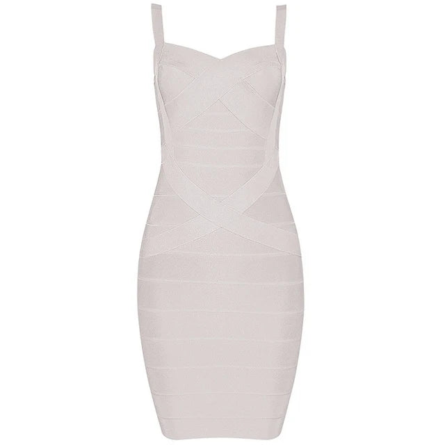 Women'S Sexy Bandage Dresses Christmas Autumn Sleeveless Spaghetti Belt Stretching Fitness Club Party Dress Mini Bodyconvestodos