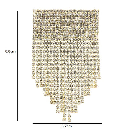 Sparking Gold & Silver Rhinestone Tassels
