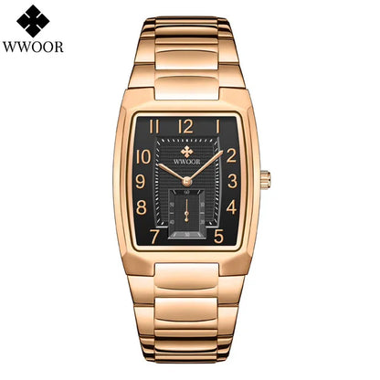 WWOOR Women Watches Gold Casual Ladies Quartz Watch Top Brand Luxury Waterproof Stainless Steel Women's Watches Relogio Feminino