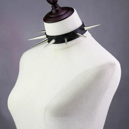 Big Long Spiked Choker Punk Collar Women Men Rivets Studded Chocker Chunky Necklace  Goth Jewelry Metal Gothic Emo  Accessories