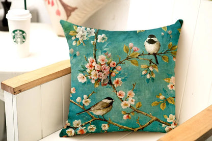 birds cushion Home Car decorative pillows butterfly almofada /coussin / linen Cojines decoration pillowcase CH5D04