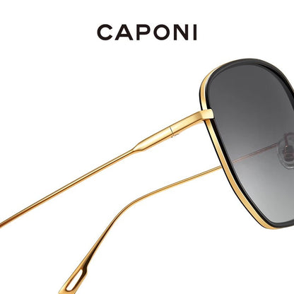 CAPONI Women's Sunglasses Fashion Polarized Sun Glasses For Female Trending Retro Brand Eyewear UV400 Protect Shades CP31016