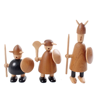 Original Wood Carving Vikings Home Decoration as for Creative Christmas Birthday Gift to Decor Interior Living Room  Figurines