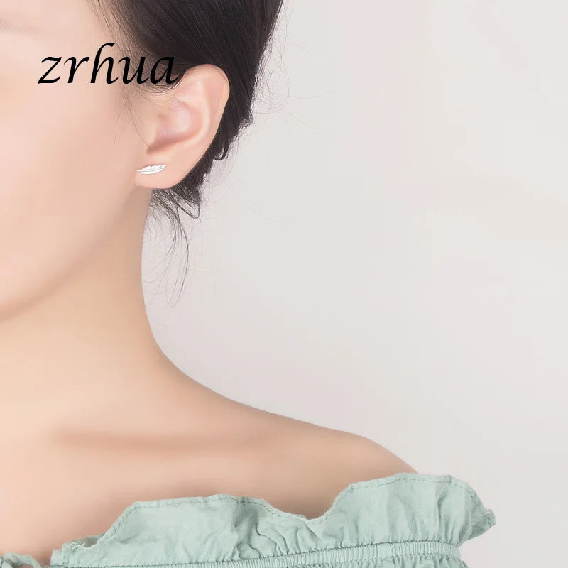 Newest 925 Sterling Silver Needle Women's Jewelry Cute Chic Stud Earrings for School Girls Kids Lady Birthday Gifts S925 Stamp