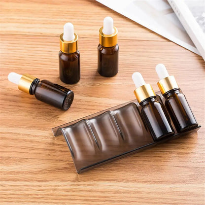 Drawer Storage Organizer Foldable Essential Oil Bottle Plastic Rack Durable Heat Resistant Essential Oil Bottle Display Stand