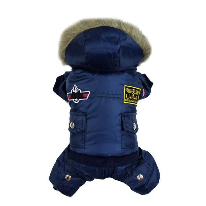 Winter Warm Dog Clothes Fleece Dog Coat Pet Hooded Jumpsuit For Small Medium Dog Cats Super Thicken Dog Jacket Pet Overalls