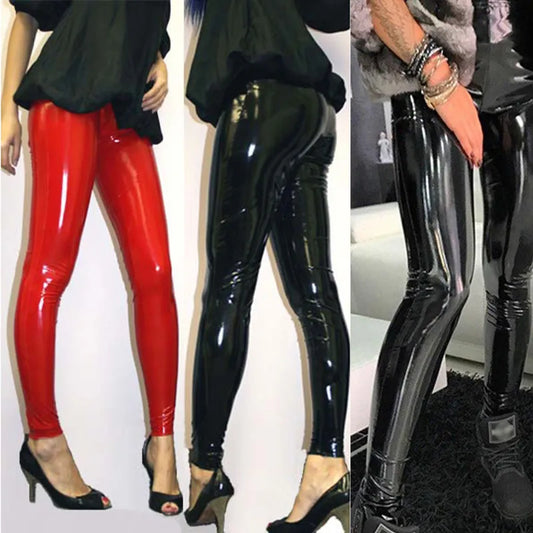 Leather Black Pants Leggings High Waist Women Sexy Elastic Skinny Push Up Leggings Stretch Jeggings Women Legings