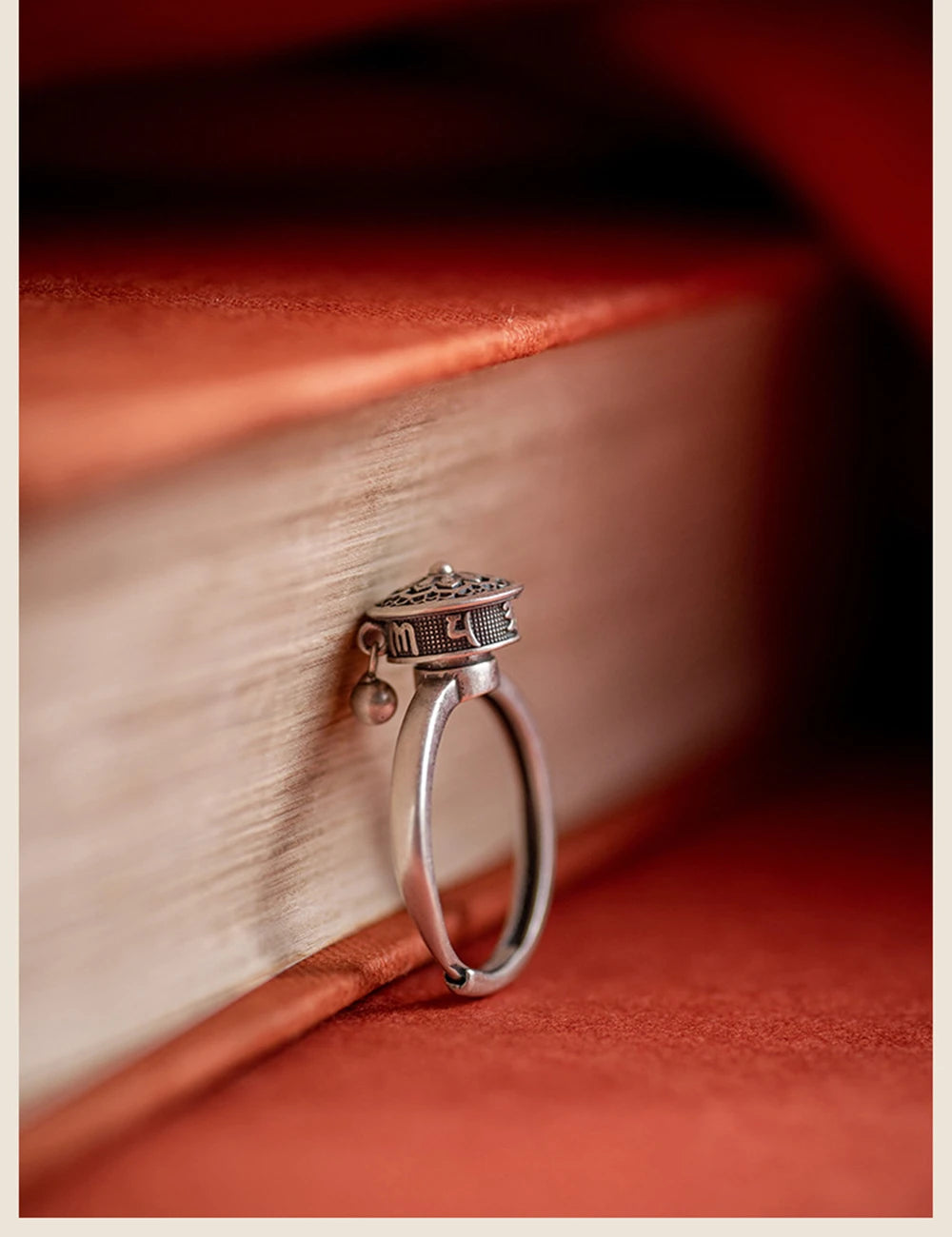 Vintage Spinner Rings Jewelry For Women Finger Ring women's Rings Trend Rotatable Lotus Anti Stress Buddhism Ring Anillos Mujer