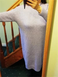 Winter Women Dress Fall Sweater Women Dress Long Sleeve Knitted Dresses Maxi Vintage Oversize Dresses Knitting Thick Warm Purple